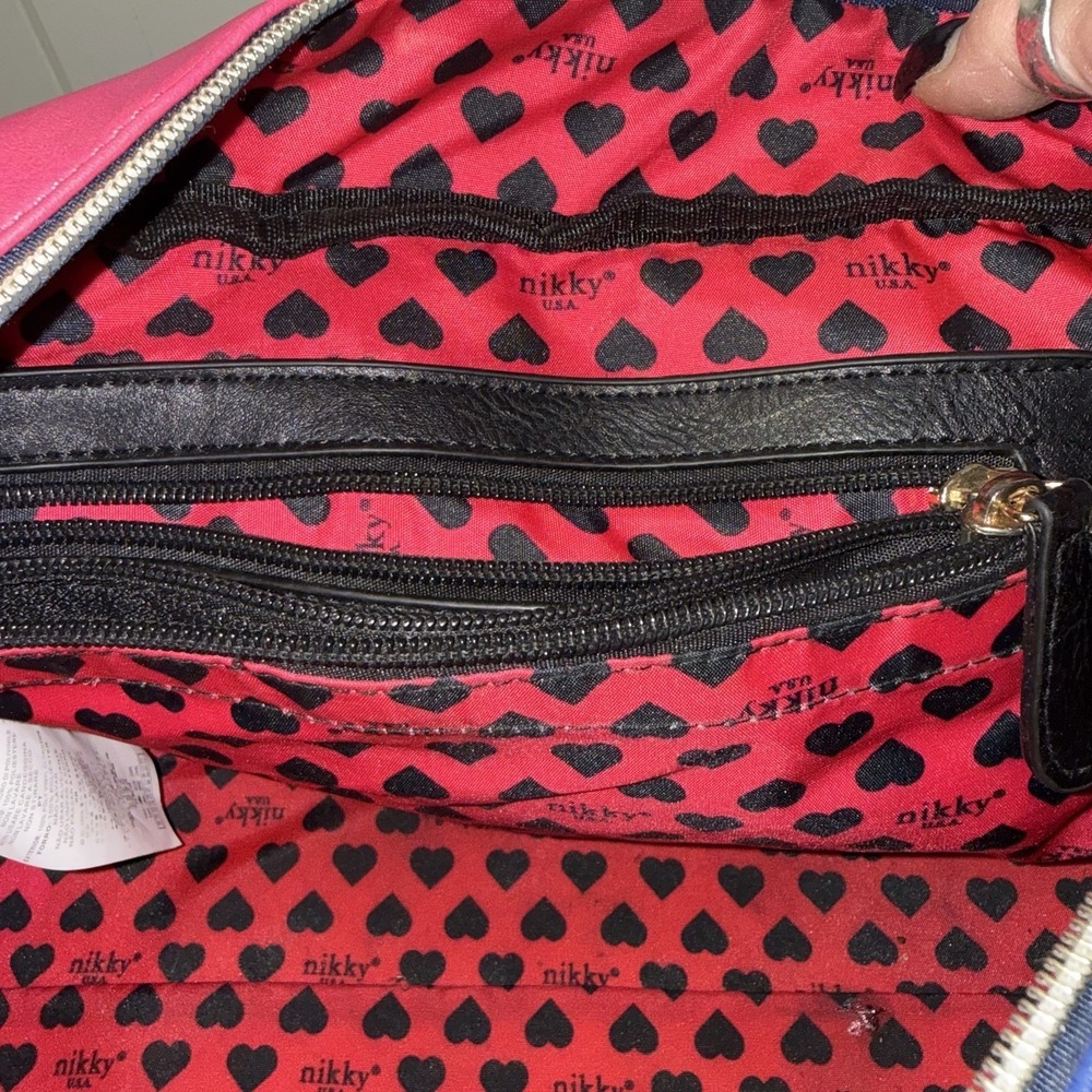 Nikky by Nicole Lee "TAKE ME OUT" Satchel Handbag Graphic Print Pop Art Purse - Picture 9 of 15